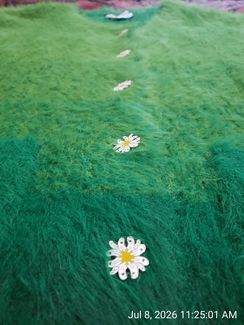 WNTD Apparel Fuzzy Green Cardigan
